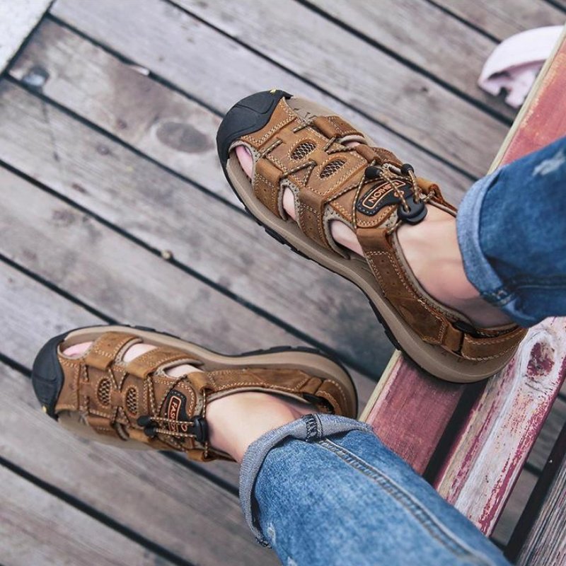 Men's High-Altitude Ortho Heel Strap Sandals - Espresso