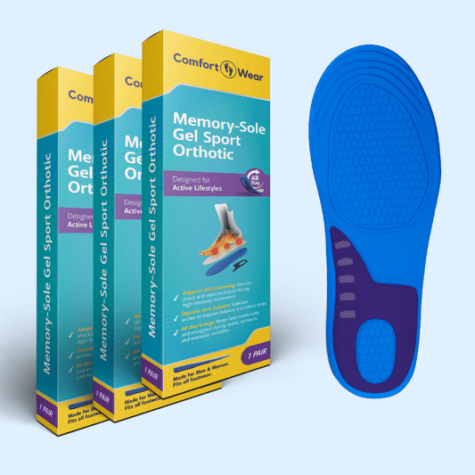3-Pack Memory-Sole Gel Sport Orthotic