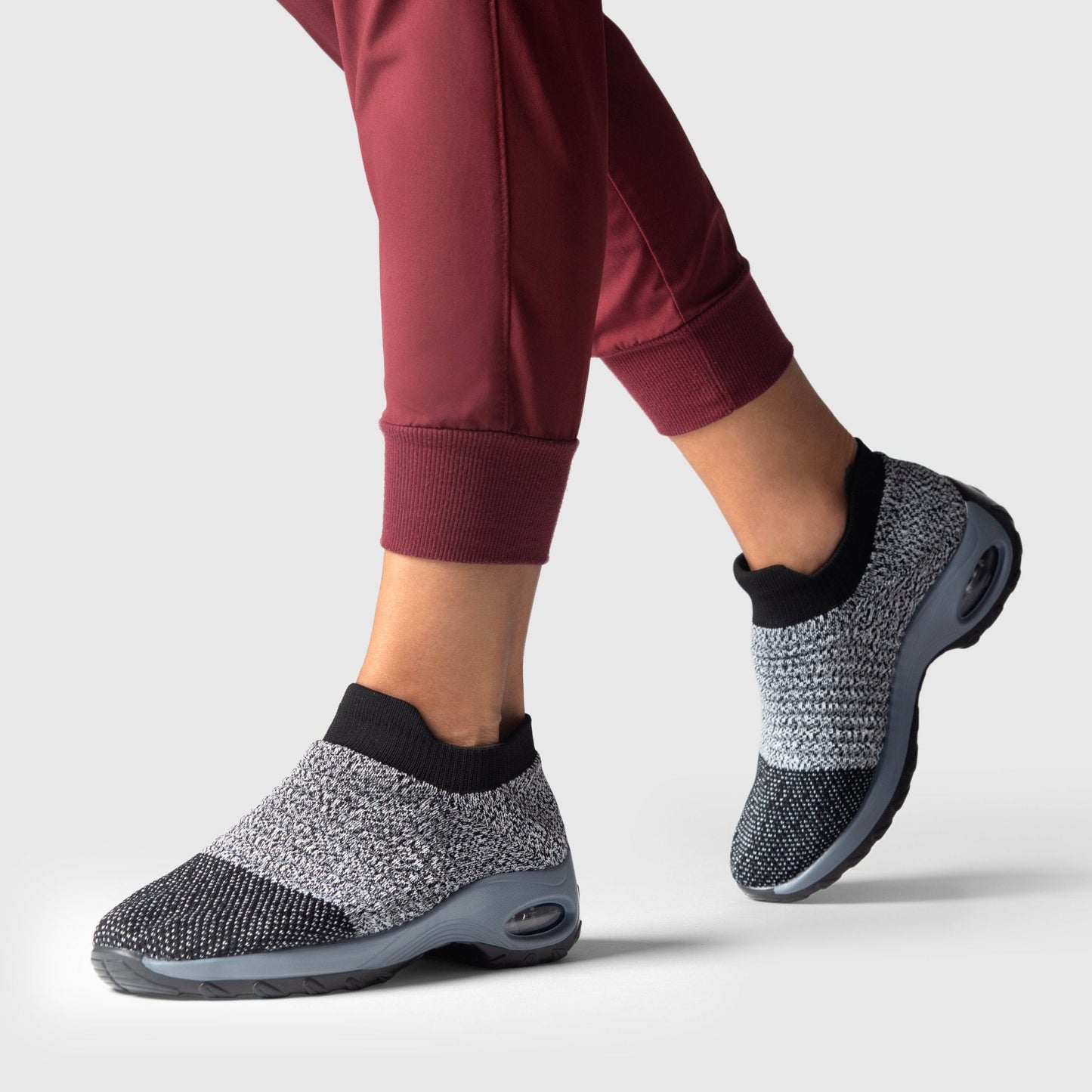 Breathable No-Tie Stretch Shoes - Grey