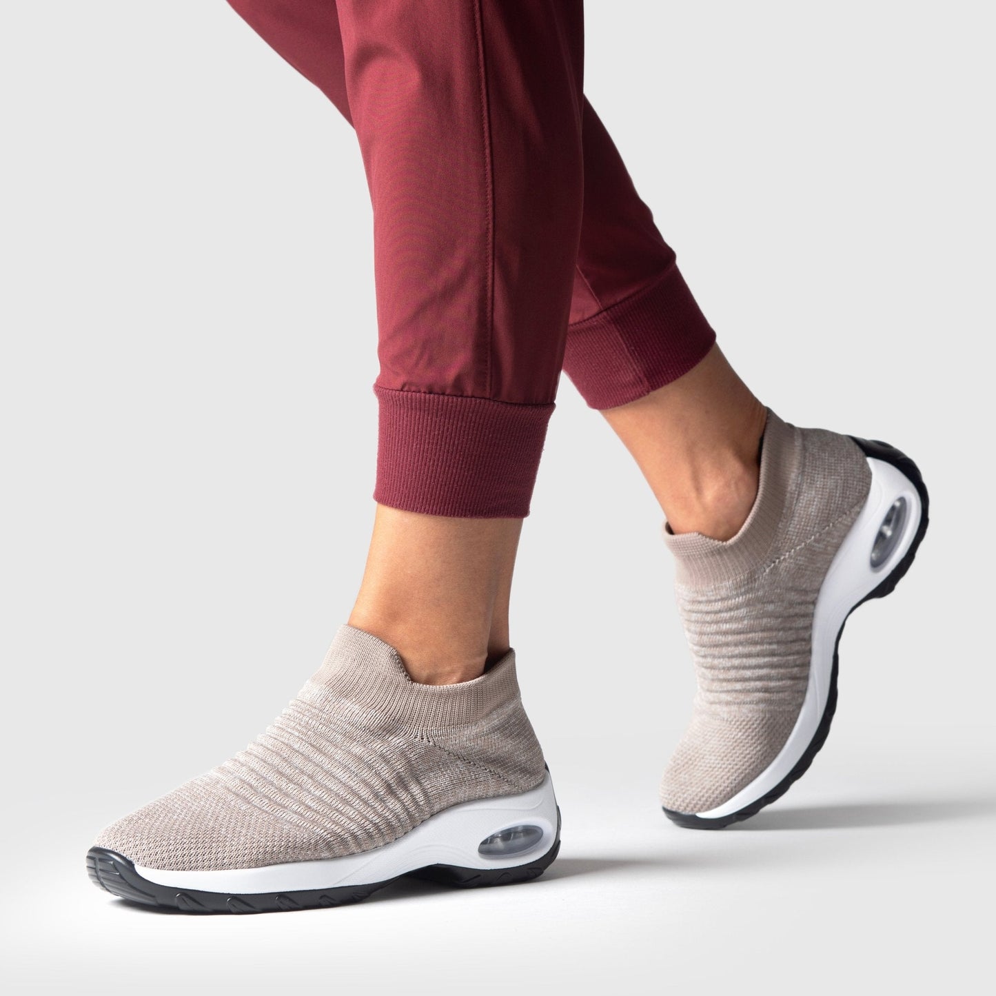 Breathable No-Tie Stretch Shoes - Khaki