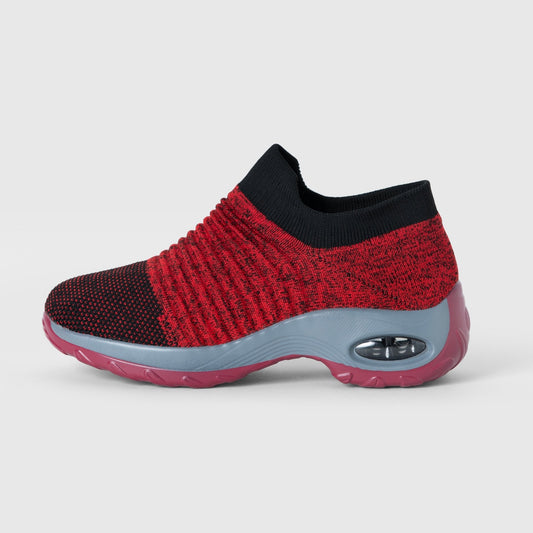 Breathable No-Tie Stretch Shoes - Red