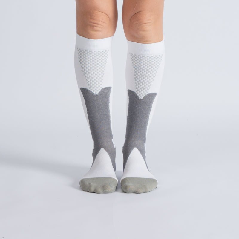 Compression Socks - White Grey