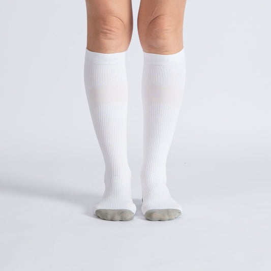 Compression Socks - White Grey