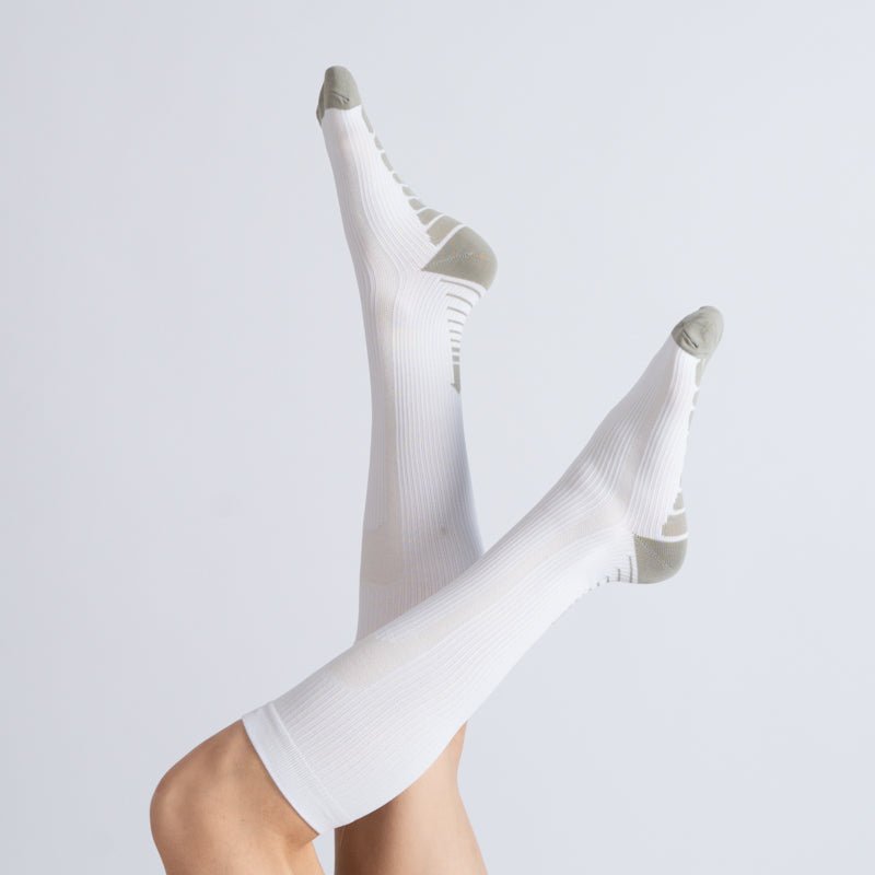 Compression Socks - White Grey