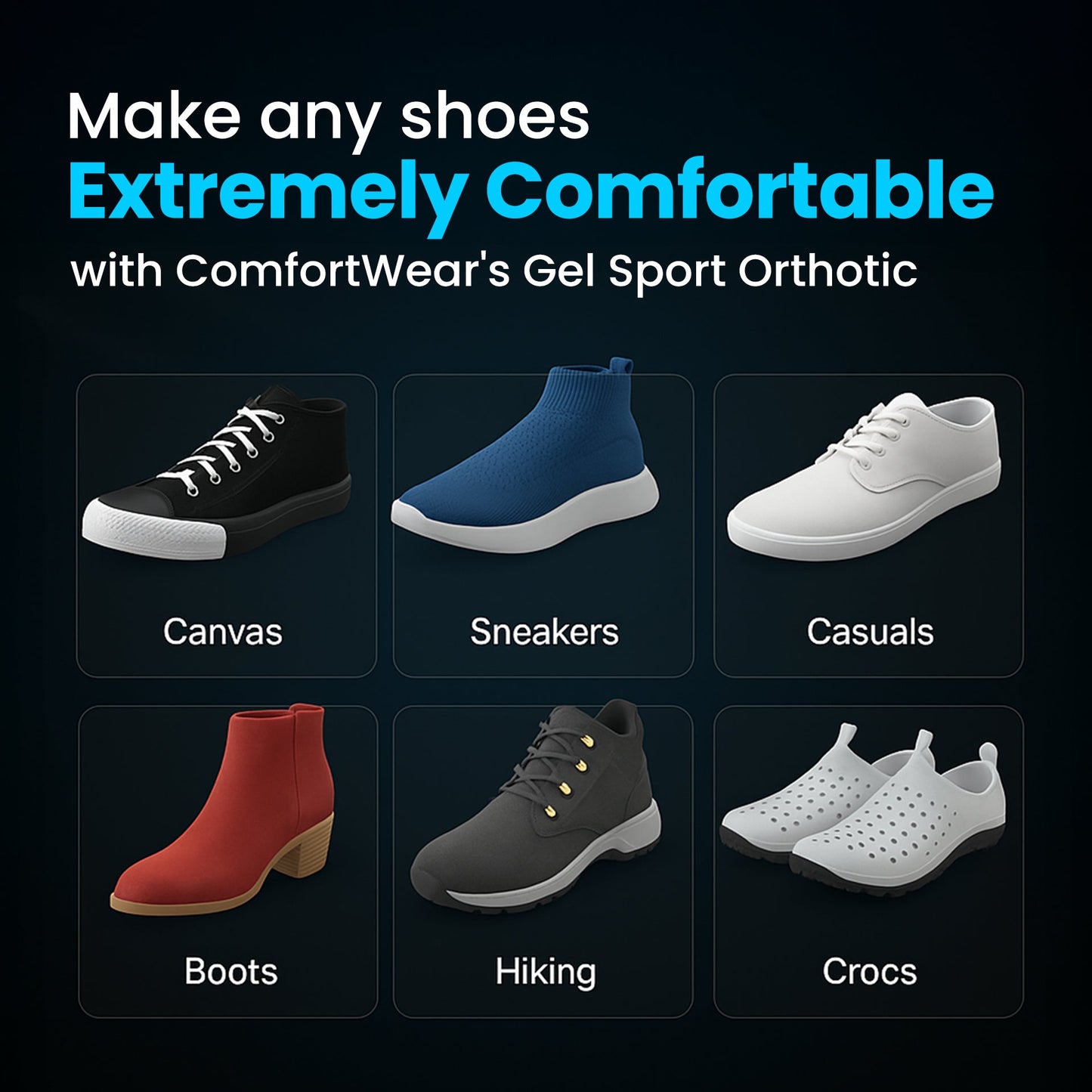 Memory-Sole Gel Sport Orthotic