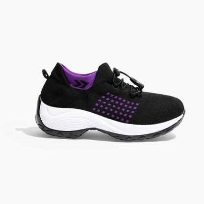 Ortho Stretch Cushion Shoes - Black Purple - My Store
