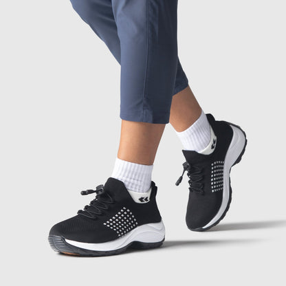 Ortho Stretch Cushion Shoes - Black White - My Store