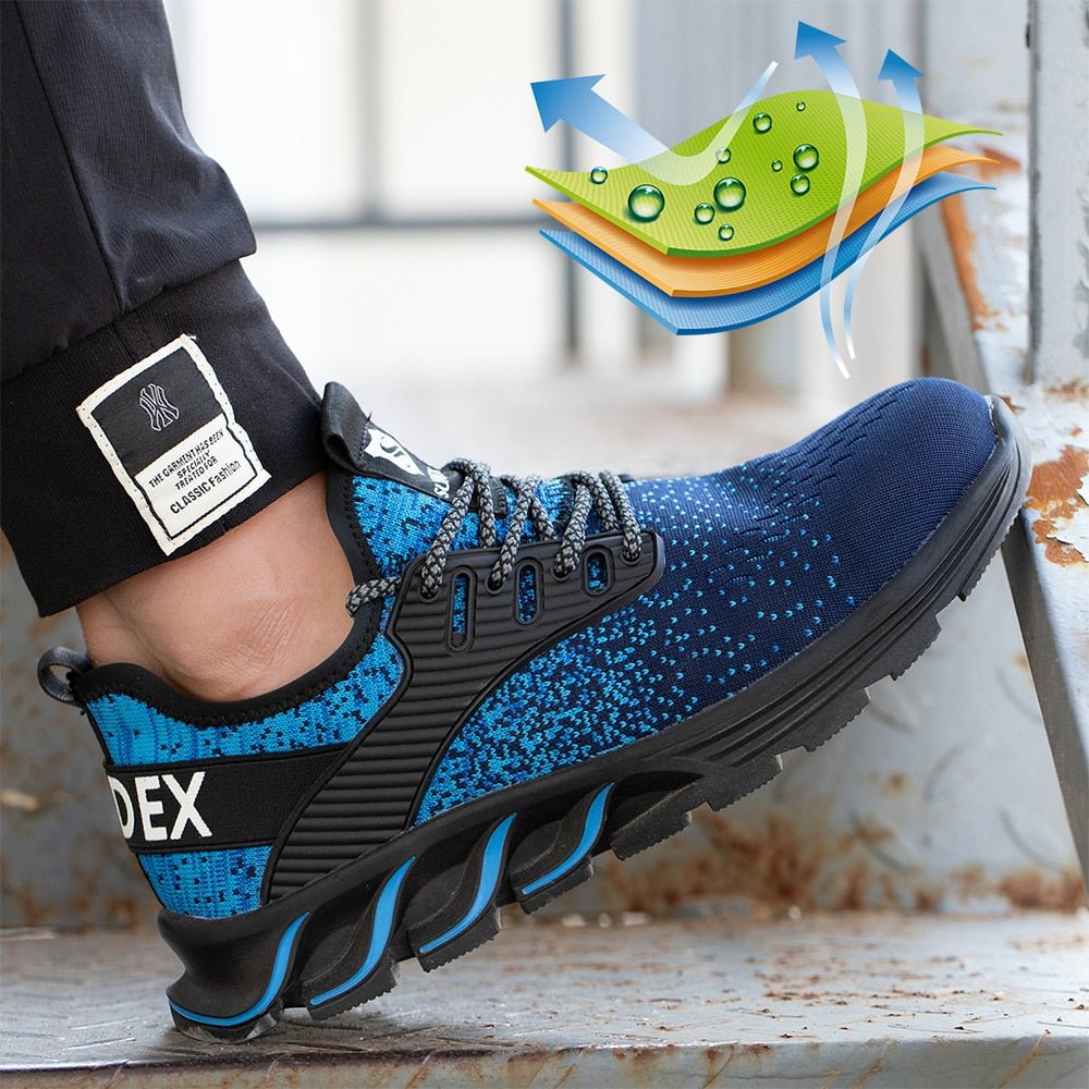 Ortho Reinforced Safety Steel Toe Boots - Blue