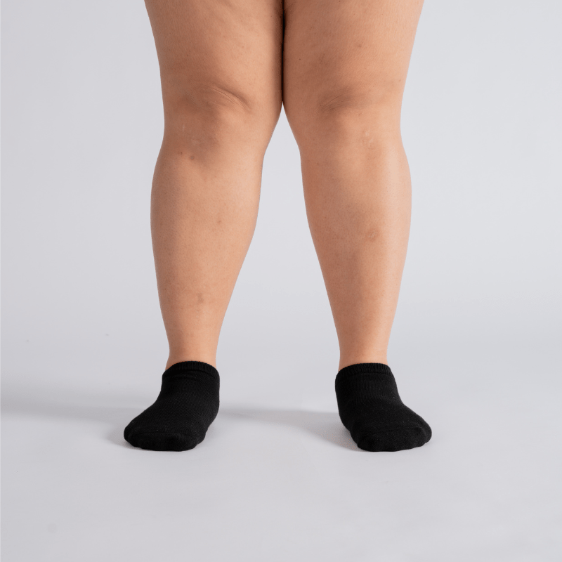 Padded Extra-Stretch Ankle Socks - Black