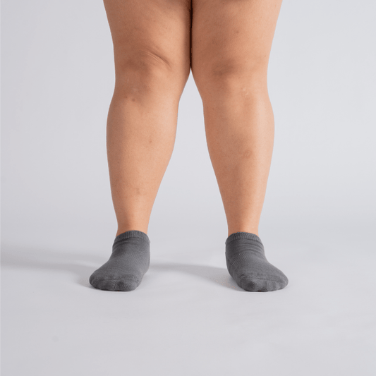Padded Extra-Stretch Ankle Socks - Grey