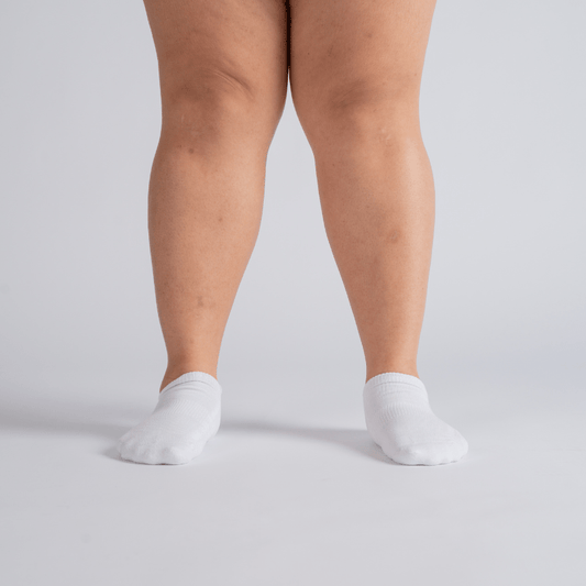 Padded Extra-Stretch Ankle Socks - White