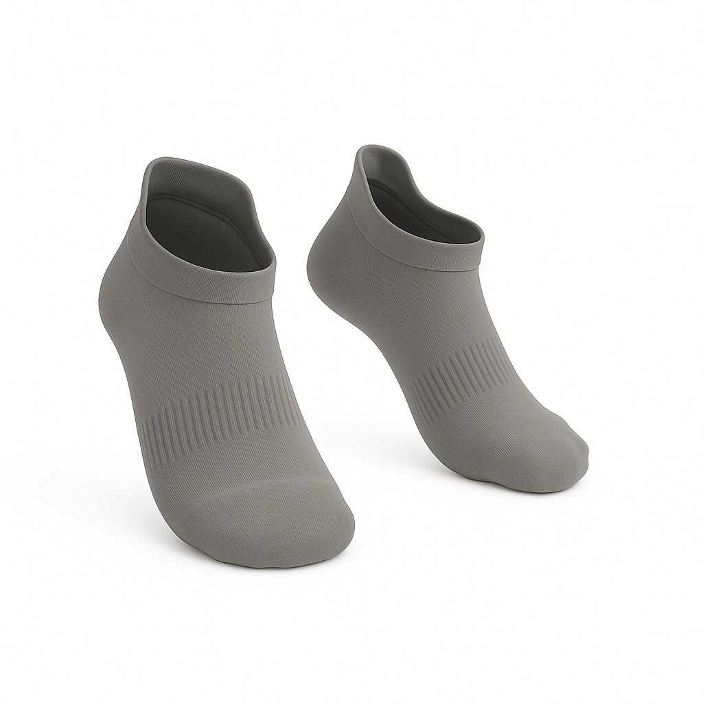 Padded Extra-Stretch Ankle Socks - Grey