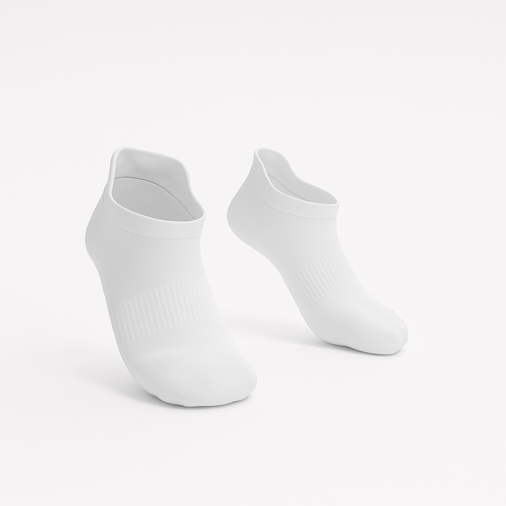 3-Pack Padded Extra-Stretch Ankle Socks - White