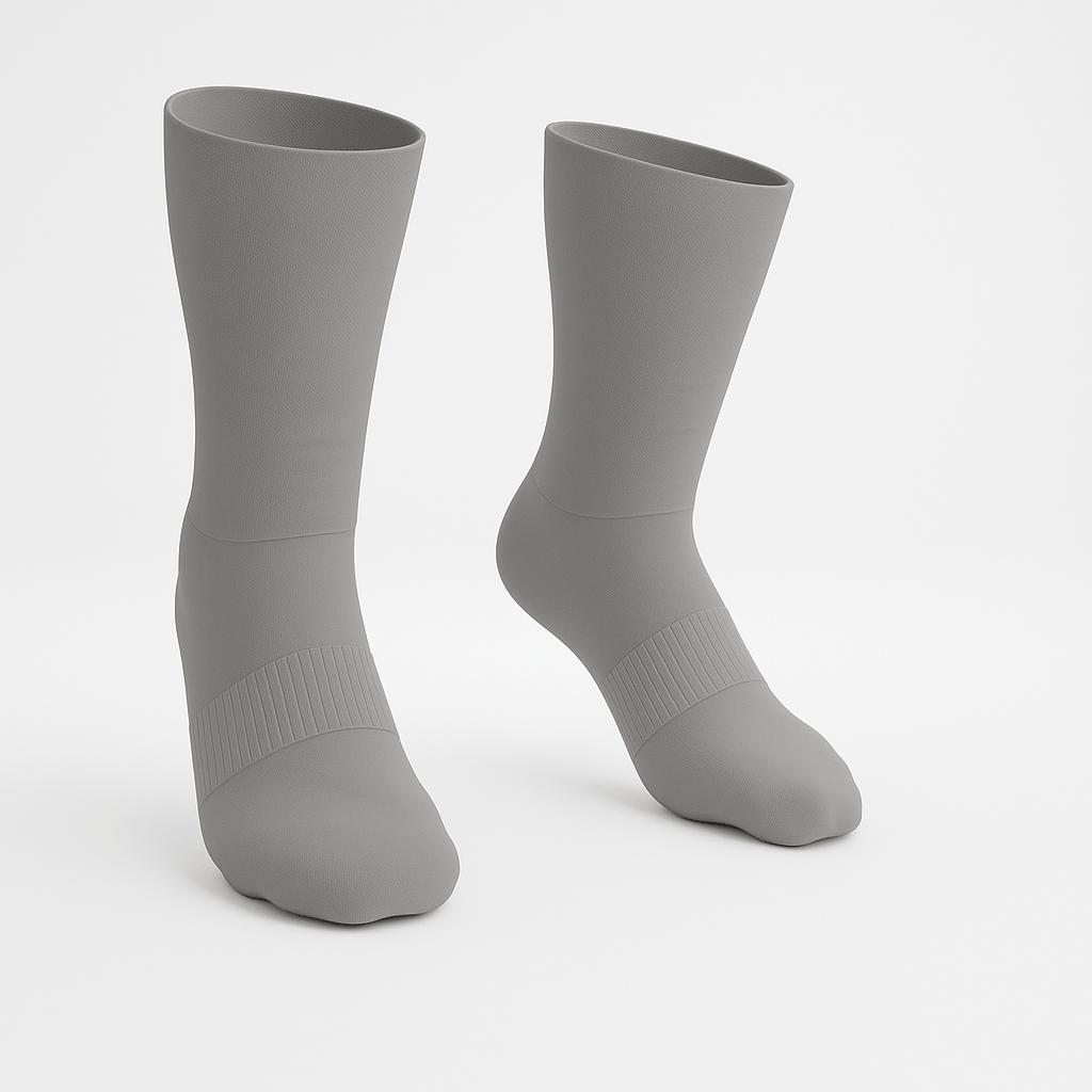 3-Pack Padded Extra-Stretch Crew Socks - Grey