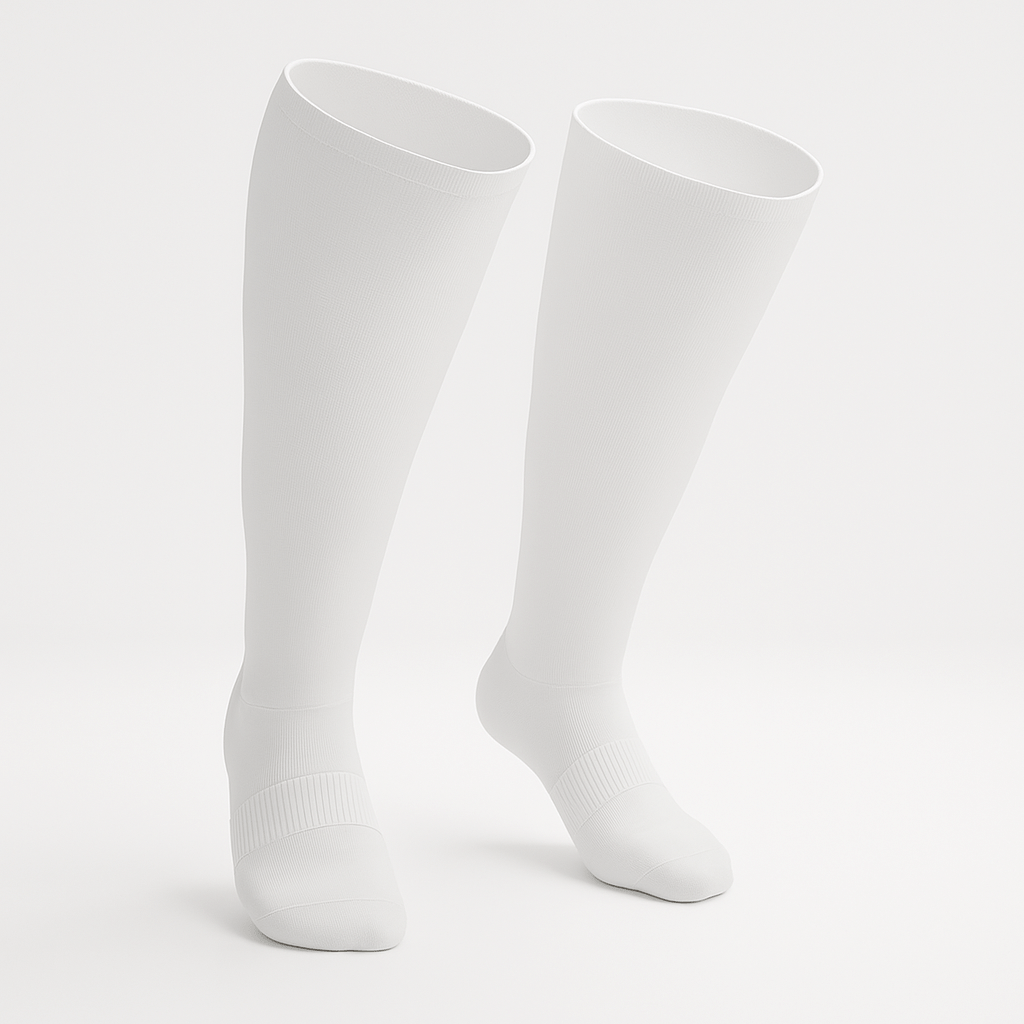 3-Pack Padded Extra-Stretch Knee Socks - White
